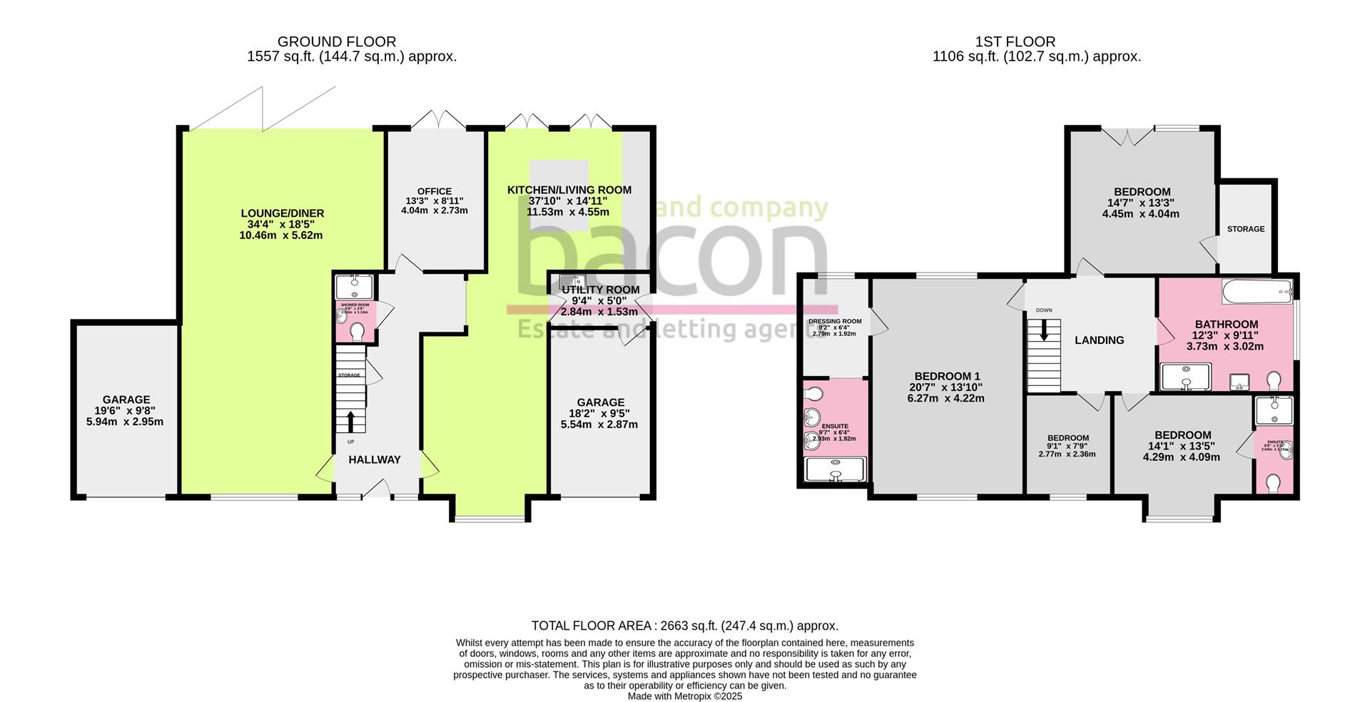 Floor Plan | House - Detached | Upper Brighton Road, Charmandean, Worthing, BN14 9HY | For Sale